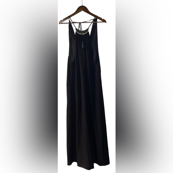 Victoria Secret Women Raceback Chiffon Maxi Dress Semi Sheer S Fairycore M Black - Picture 1 of 7